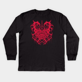 Red Lobster Cheddar Biscuits (Red Variant) - Death Metal Logo Kids Long Sleeve T-Shirt